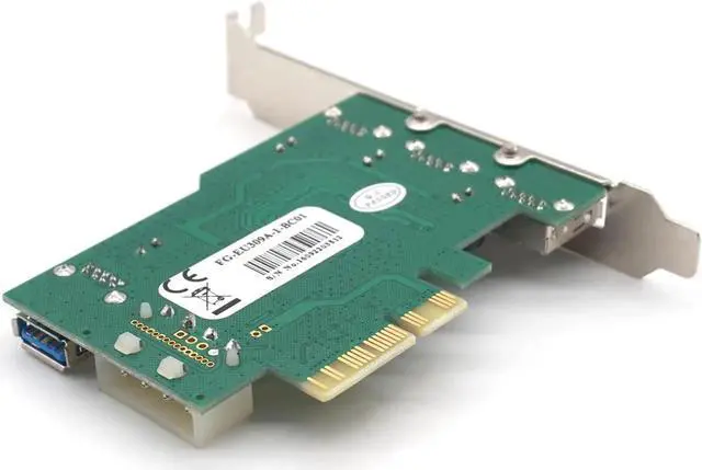 Alt view image 5 of 7 - EU309A 4 Port USB3.0 5Gb Super Speed PCI Express Controller Card Chipset for Eton EJ198