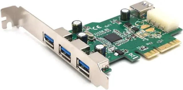 Alt view image 6 of 7 - EU309A 4 Port USB3.0 5Gb Super Speed PCI Express Controller Card Chipset for Eton EJ198