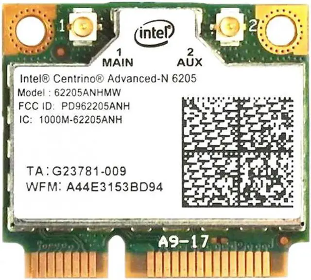 Main image of 2.4G/5GHz Wireless Adapters for Intel Centrino Advanced-N 6205 62205AN 62205ANHMW 300Mbps Half Mini PCI-E WiFi Card 802.11n