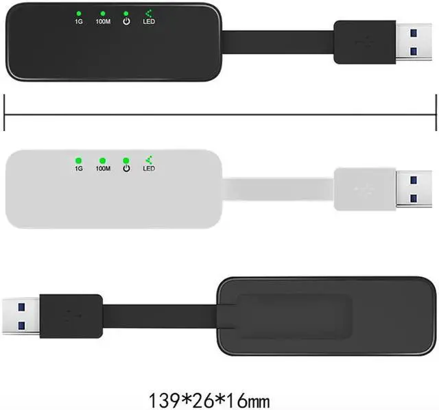 Alt view image 4 of 6 - USB 3.0 to RJ45 Network Card Lan Adapter 10/100/1000 Mbps Ethernet Adapter Realtek RTL8153 For Tablet PC Win 7 8 10 XP