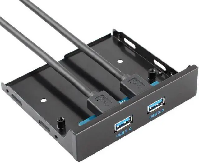 Alt view image 5 of 6 - 3.5" Floppy Bay Internal 20 Pin 2 Ports USB 3.0 Front Panel Bracket Cable usb3.0 to 20pin/19pin