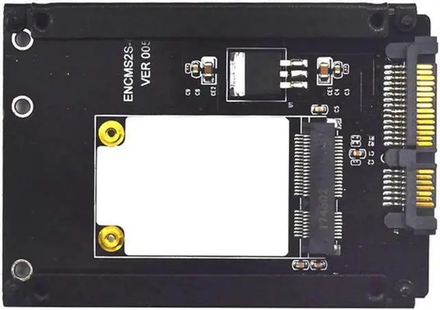 Alt view image 2 of 7 - mSATA to SATA Adapter Mini SATA SSD to 2.5 inch SATA III 22-Pin Converter Card for Windows 8 7 XP Mac