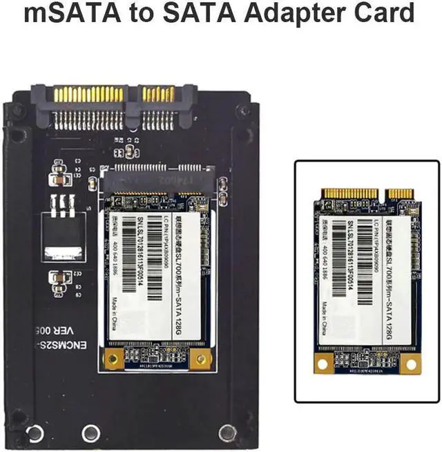 Alt view image 7 of 7 - mSATA to SATA Adapter Mini SATA SSD to 2.5 inch SATA III 22-Pin Converter Card for Windows 8 7 XP Mac
