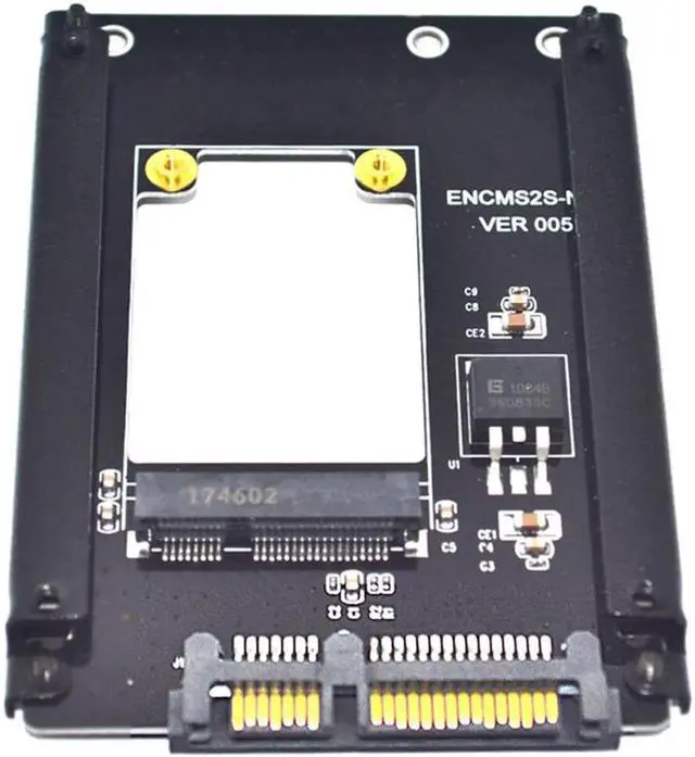 Alt view image 6 of 7 - mSATA to SATA Adapter Mini SATA SSD to 2.5 inch SATA III 22-Pin Converter Card for Windows 8 7 XP Mac
