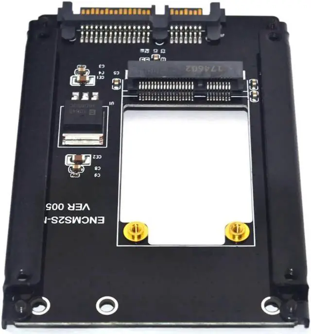 Alt view image 5 of 7 - mSATA to SATA Adapter Mini SATA SSD to 2.5 inch SATA III 22-Pin Converter Card for Windows 8 7 XP Mac