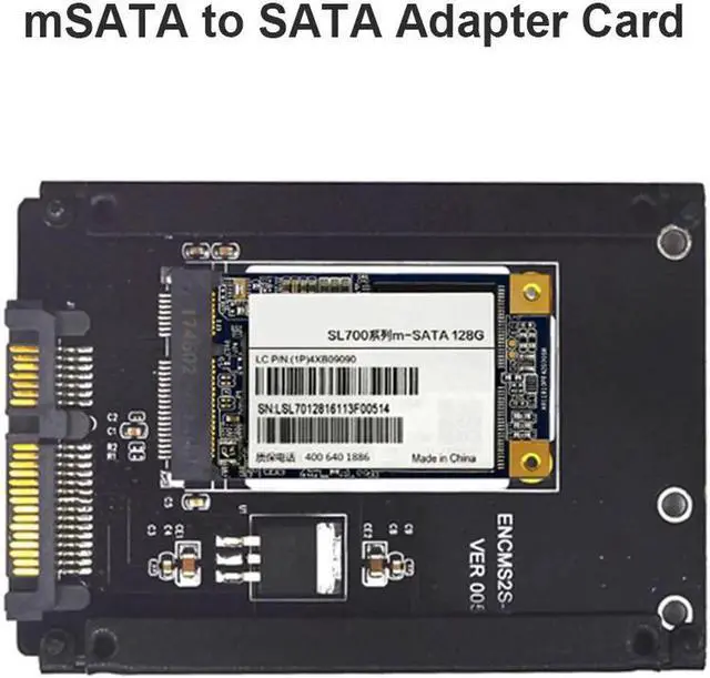 Alt view image 3 of 7 - mSATA to SATA Adapter Mini SATA SSD to 2.5 inch SATA III 22-Pin Converter Card for Windows 8 7 XP Mac