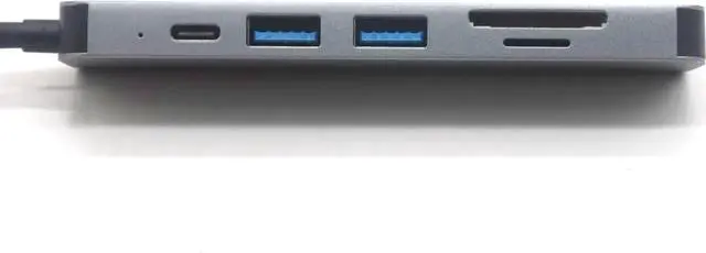 Alt view image 2 of 7 - Type-C Usb Hub 6 In 1 Usb3.0 Otg Adapter 2 Usb C HDMI-compatible Tf Sd Solt Pd Charger Splitter for Macbook Laptops Usbc Hub