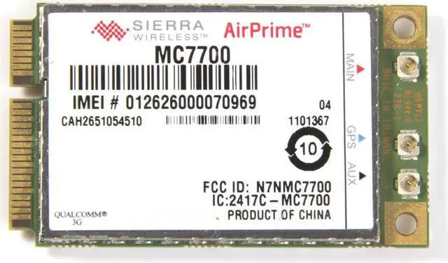Alt view image 3 of 4 - Mini PCI-E 3G/4G WWAN GPS module Sierra MC7700 PCI Express 3G HSPA LTE 100MBP Wireless WWAN WLAN Card GPS Unlocked