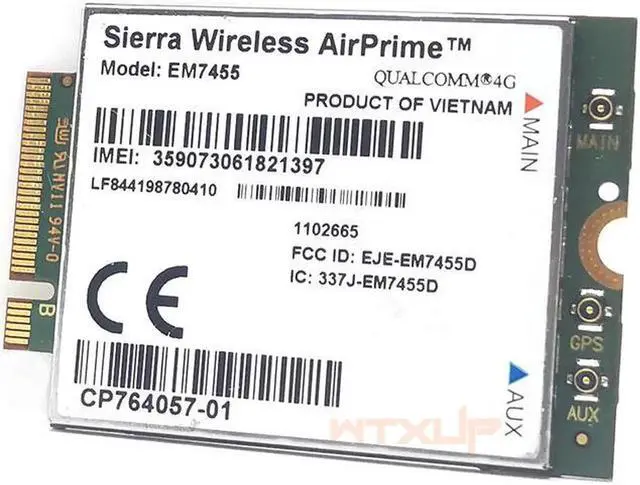 Alt view image 4 of 6 - Sierra Wireless EM7455 FDD/TDD LTE Cat6 NGFF/M.2 4G MODULE 4G CARD 300Mbps