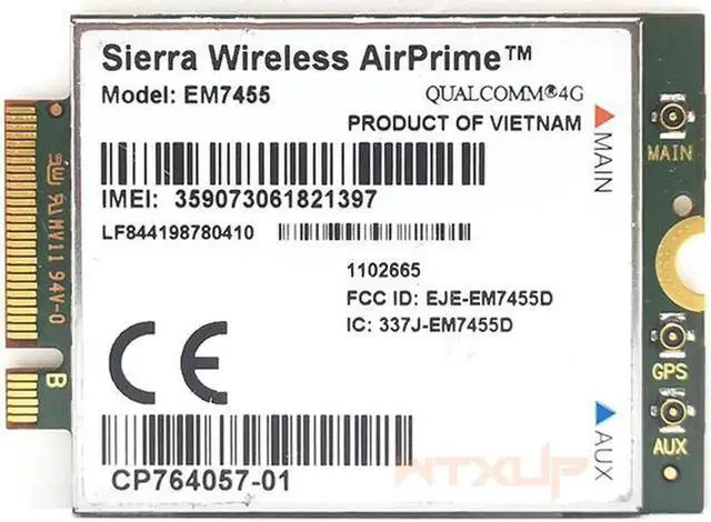 Alt view image 3 of 6 - Sierra Wireless EM7455 FDD/TDD LTE Cat6 NGFF/M.2 4G MODULE 4G CARD 300Mbps