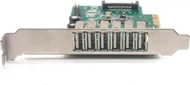 Alt view image 7 of 7 - 6 Ports USB 2.0 PCIE HUB CARD Renesas usb expansion USB 2.0 PCI-Express card (6 external Ports and 2 internal Ports)