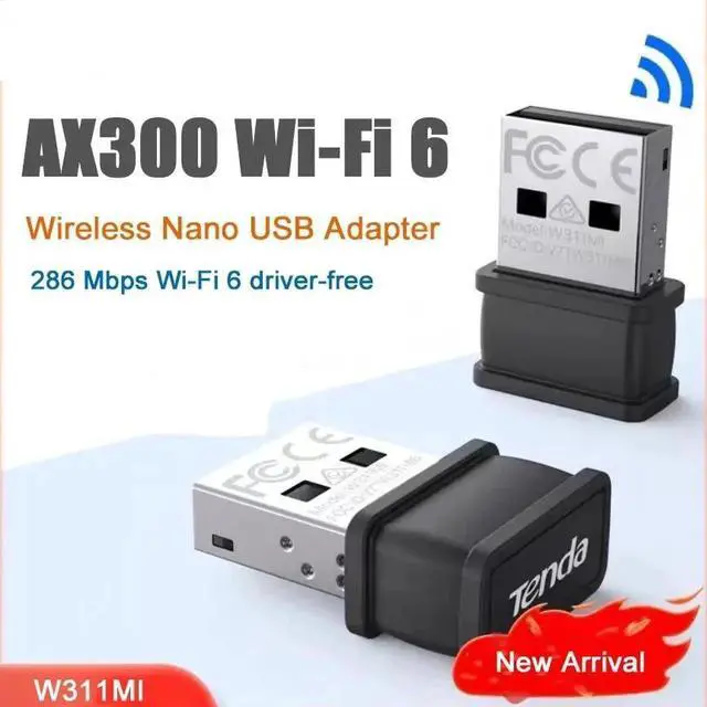 Main image of AX300 WiFi 6 Wireless Nano USB Adapter 286 Mbps Wi-Fi 6 Driver Free Mini Portable for Win7/10/11/ Linux/ UOS