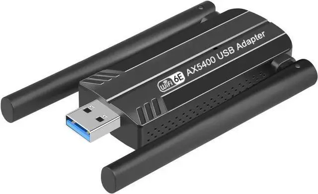 Alt view image 3 of 7 - 5400Mbps WiFi 6E Network Card USB 3.0 WiFi Adapter Tri-Band 2.4G 5G 6G Wifi Receiver Dongle For Windows 10 11 Driver Free