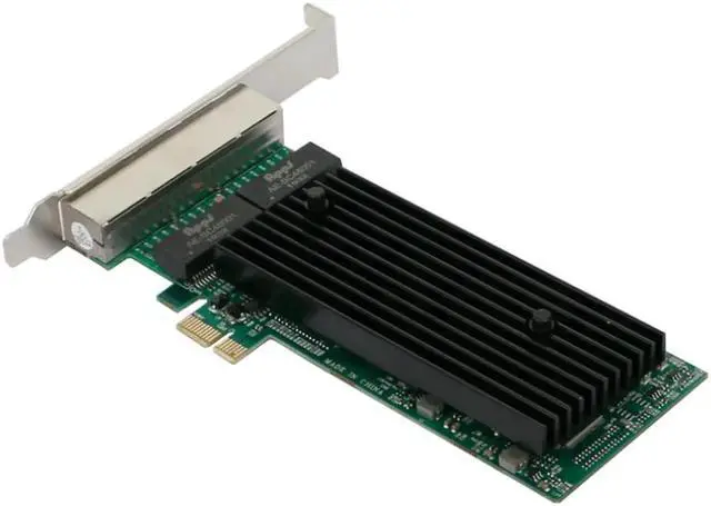 Alt view image 5 of 6 - PCI-E 10/100/1000M Lan 4-Port RJ45 Gigabit Ethernet PCI-Express X14 Server Adapter Network Card Intel I82576EB T4 Chipset