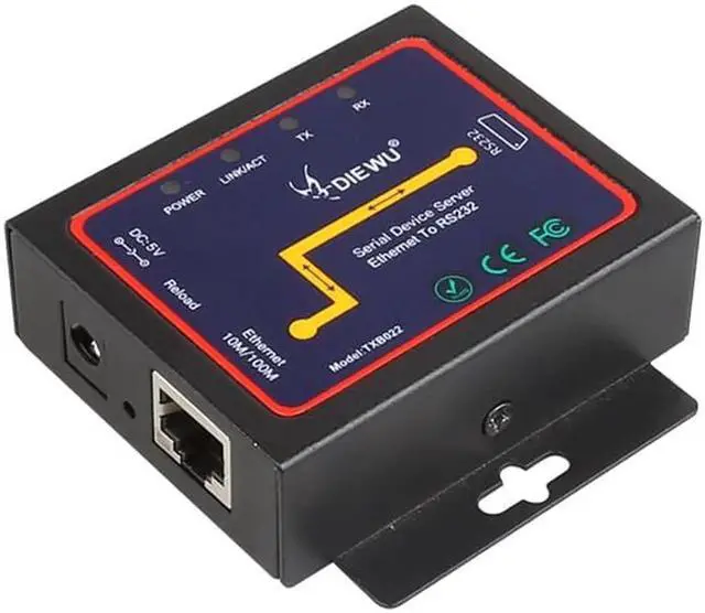 Alt view image 6 of 7 - Serial device server DB9 RJ45 to RS232 Ethernet To RS232 TCP/IP Server Module communication converter TXB022