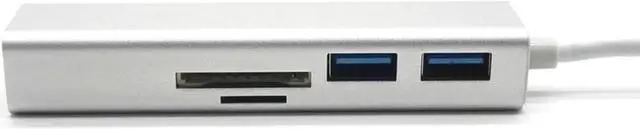 Alt view image 6 of 7 - Aluminum USB3.0 to RJ45 2 Port USB3.0 SD TF Card Reader Adapter Converter