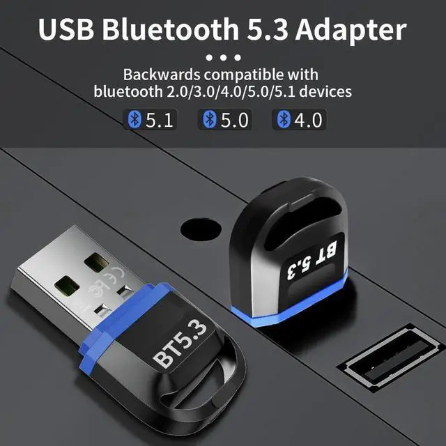 Alt view image 4 of 4 - Bluetooth Adapter for Pc Usb Bluetooth 5.0 Bluetooth 5.3 5.4 Dongle Receiver for Speaker Mouse Keyboard Music Audio Transmitter