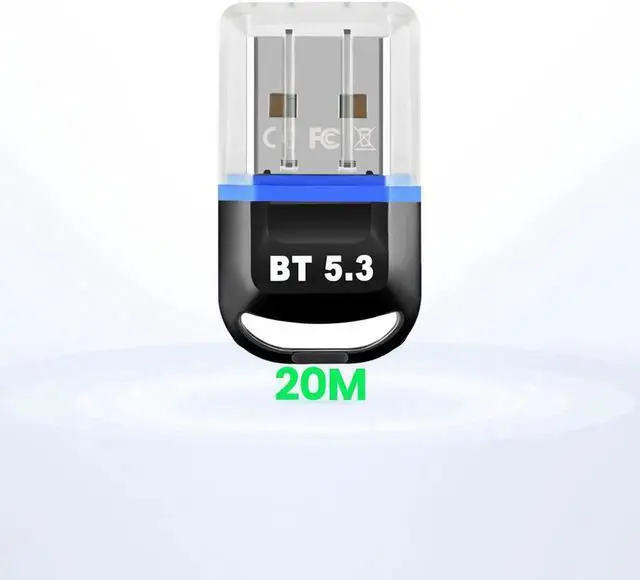 Alt view image 3 of 4 - Bluetooth Adapter for Pc Usb Bluetooth 5.0 Bluetooth 5.3 5.4 Dongle Receiver for Speaker Mouse Keyboard Music Audio Transmitter