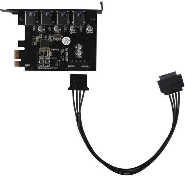 Alt view image 5 of 6 - PCIE to 4 Port USB 3.0 PCI-e Adapter PCI Express USB3.0 4 Port HUB 5.0Gbps 19Pin FL1100 chipset Support WIN10 WIN8 MAC OS