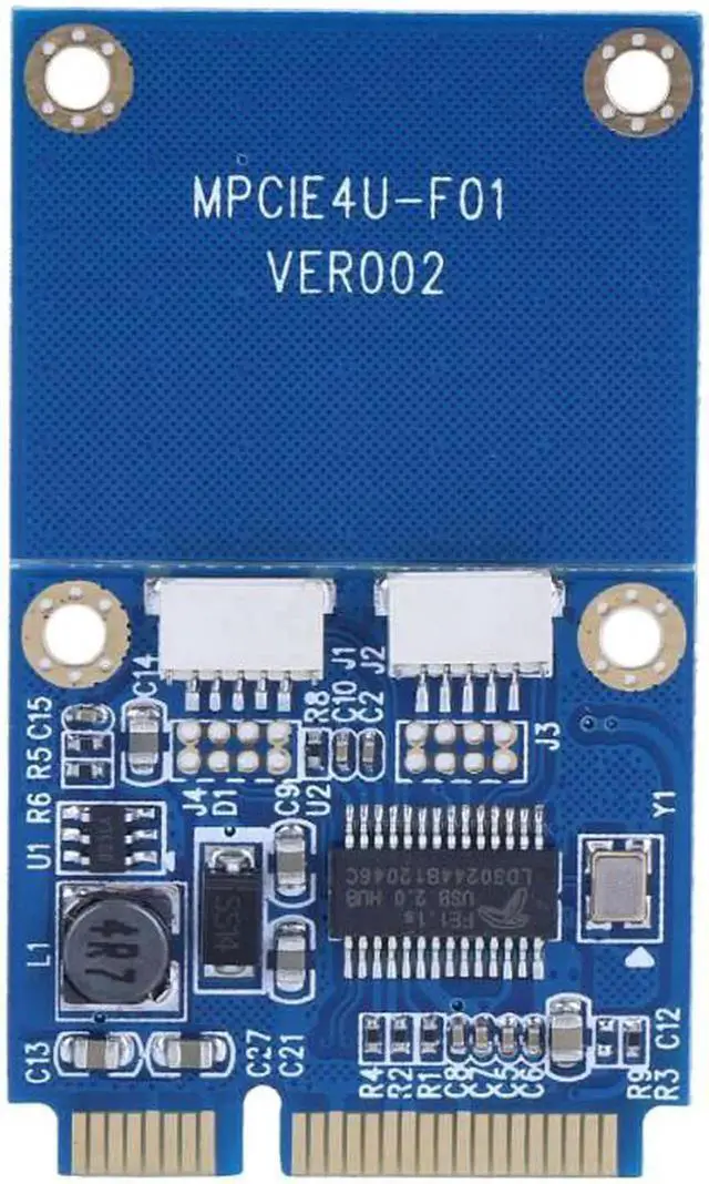 Alt view image 6 of 7 - Mini PCI-E PCI Express to Dual USB Adapter mPCIe to 5 Pin 2 Port USB2.0 Converter for Full/half Height Mini Card/USB flash disk