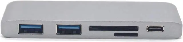 Alt view image 3 of 7 - 5 in1 USB C Hub Multiports USB Adapter for Macbook Pro Type C to USB3.0 SD TF Card Reader Adapter