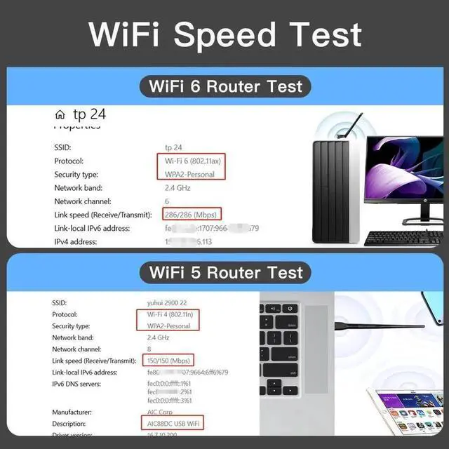 Alt view image 6 of 7 - 300Mbps WiFi6 USB Adapter 2.4Ghz Network Card Antenna Wifi6 USB Dongle 802.11ax Wireless WiFi Receiver For PC Laptop Driver Free