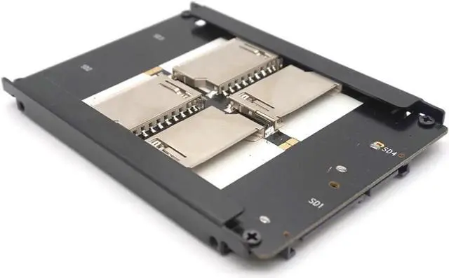 Alt view image 5 of 7 - 4 SD RAID to SATA Adaptor SATA 2.5" HDD bracket with RAID Quad SD SDHC SDXC to SATA 22 pin converter