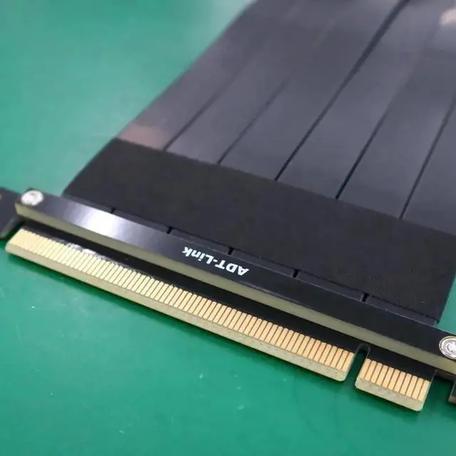 Alt view image 3 of 6 - PCI Express PCI-e3.0 16x Flexible Cable Card Extension Port Adapter Riser Card Graphics Cards Vertical Connector Cable L type