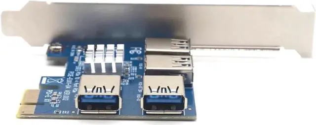Alt view image 4 of 7 - 60cm USB 3.0 PCI-E Express 1x to 16x Extender Riser Card Adapter pcie 1 to 4 usb for Graphics Video card for Bitcoin Litecoin