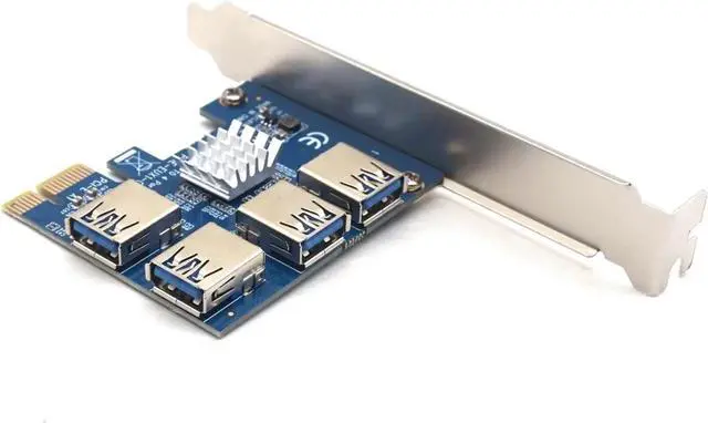 Alt view image 6 of 7 - 60cm USB 3.0 PCI-E Express 1x to 16x Extender Riser Card Adapter pcie 1 to 4 usb for Graphics Video card for Bitcoin Litecoin