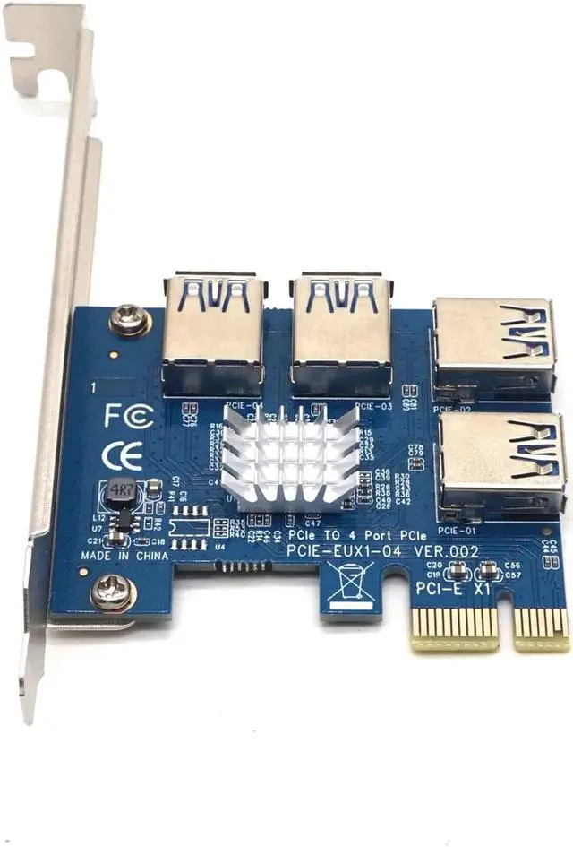 Alt view image 7 of 7 - 60cm USB 3.0 PCI-E Express 1x to 16x Extender Riser Card Adapter pcie 1 to 4 usb for Graphics Video card for Bitcoin Litecoin