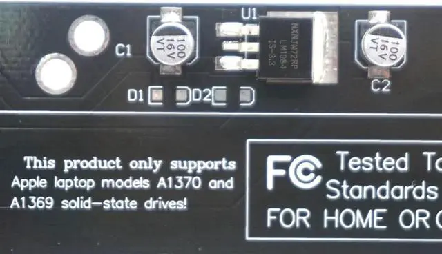 Alt view image 4 of 7 - 6+12pin SSD to SATA Converter Card Board for Apple 2010 2011 for MacBook Air A1370 A1369 SSD to 2.5" SATA 22pin