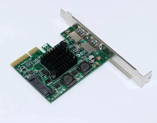 Alt view image 2 of 5 - 3.1 PCI Express Card 2-Ports Superspeed USB 3.1 10Gbps Raiser Adapter PCIE PCI-E 3.0 X4 ASMedia ASM3142 Chipset for Desktop