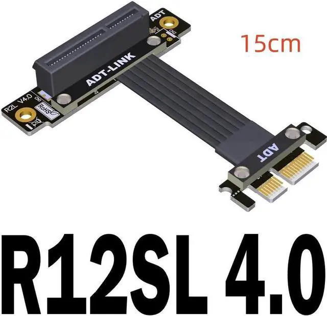 Main image of PCIe X1 To X4 PCI Express 4.0 X1 To X4 Riser Vertical For PCIe X4 NVMe SSD, LAN, USB Cards,extension Gold