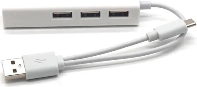 Alt view image 2 of 7 - USB 3.1 Type-C to Gigabit Ethernet Network With USB2.0 Hub 3-port Cable LAN RJ45 Adapter Combo for New Macbook