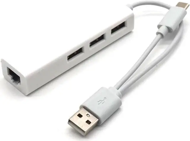 Alt view image 6 of 7 - USB 3.1 Type-C to Gigabit Ethernet Network With USB2.0 Hub 3-port Cable LAN RJ45 Adapter Combo for New Macbook