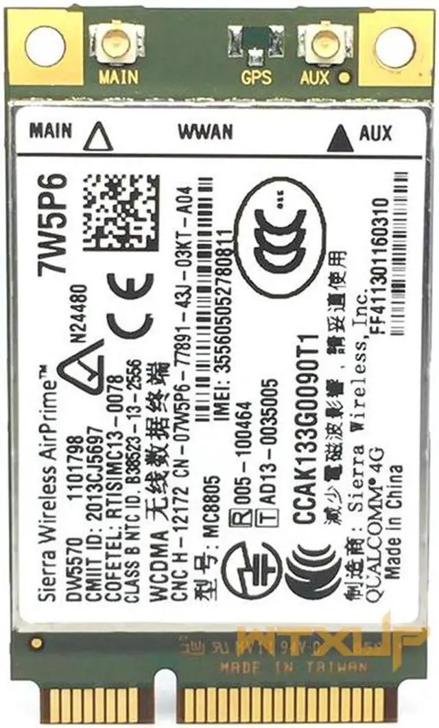 Alt view image 4 of 5 - Unlocked MC8805 DW5570 7W5P6 HSPA+ WWAN Broadband Mobile 4G Module For DELL Latitude E5440 E6440 E6540 E7240 E7440 M4800 M6800