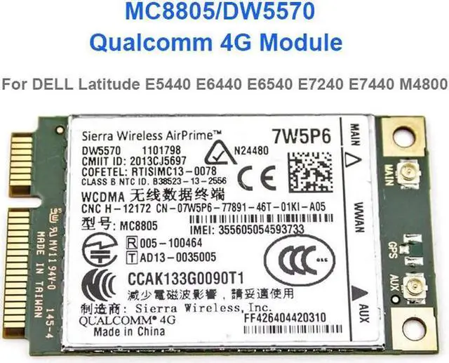 Main image of Unlocked MC8805 DW5570 7W5P6 HSPA+ WWAN Broadband Mobile 4G Module For DELL Latitude E5440 E6440 E6540 E7240 E7440 M4800 M6800