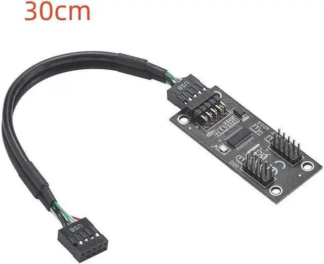 Main image of USB Hub USB Splitter USB2.0 9Pin to Dual 9Pin Hub Adapter Riser Motherboard USB 9Pin Header Connector 1 to 2 Extension Cable