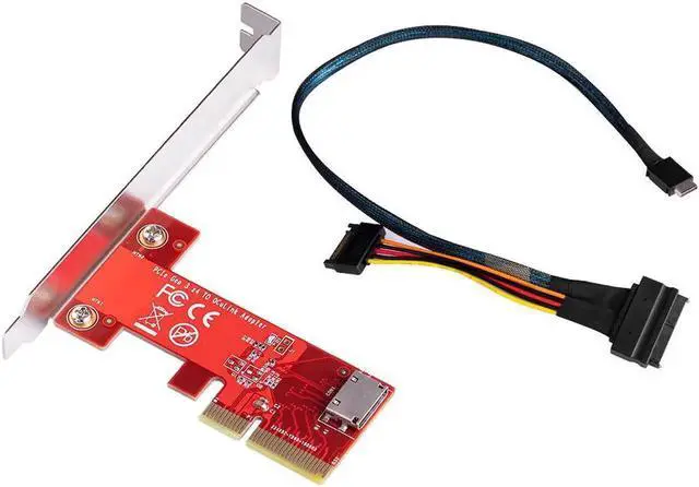 Alt view image 2 of 7 - PCIe3.0 x4 to Oculink SFF-8612 Adapter Card for PCIe NVMe SSD SFF8612 TO pci-e 4x Converter