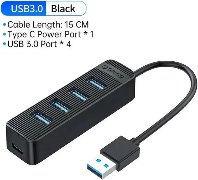 Main image of 4 Port USB 3.0 HUB With Type C Power Supply Port For PC Laptop Computer 7 Port USB Splitter USB3.0 OTG Adapter