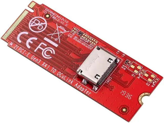 Alt view image 4 of 7 - M.2 M-key PCI-E 3.0 to Oculink SFF-8612 host Adapter for PCIe NVMe SSD