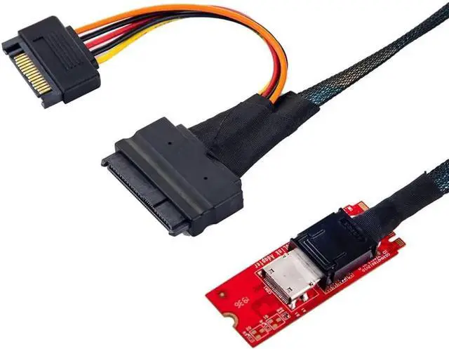 Alt view image 3 of 7 - M.2 M-key PCI-E 3.0 to Oculink SFF-8612 host Adapter for PCIe NVMe SSD