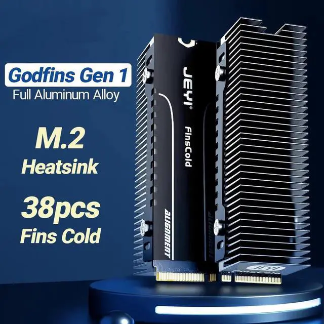 Main image of M.2 SSD Heatsink, Heavy Duty Aluminum Convective Heat Sink, NVME NGFF Cooler Passive Heat Sinks with Fins