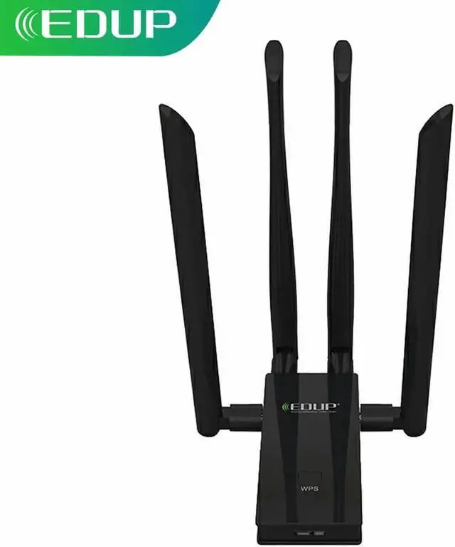 Alt view image 6 of 7 - 5GHz USB WIFI Adapter 1900mbps 802.11ac Long Distance WiFi Receiver with 4*6dBi Antennas USB 3.0 Wireless Ethernet Adapter