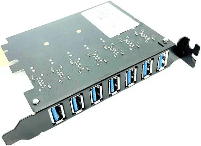 Alt view image 2 of 7 - USB 3.0 PCI-E Expansion Card Adapter 7 Ports USB 3.0 Hub Adapter External Controller PCI-E Extender PCI Express Card for Desktop