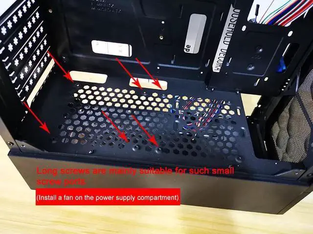 Alt view image 4 of 5 - Computer Case Fan Water Cooled Long Screw M5 Flat Head Self Tapping Short Screw 30mm For Case Power Supply Bin