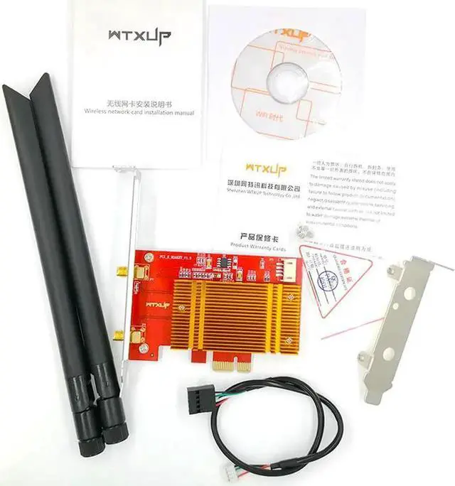 Alt view image 3 of 7 - Desktop Computer Wireless-AC Adapter 9260 9260ac Dual Band 1730Mbps MU-MIMO for Windows 10 WiFi Bluetooth 5.0 PCI-E 1X Card