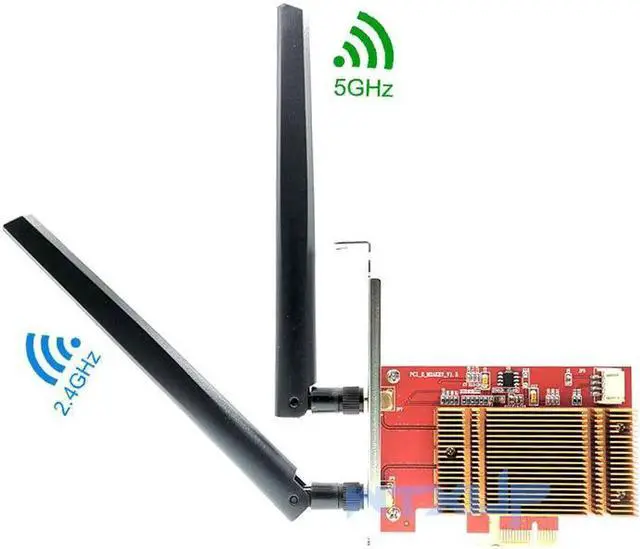 Alt view image 6 of 7 - Desktop Computer Wireless-AC Adapter 9260 9260ac Dual Band 1730Mbps MU-MIMO for Windows 10 WiFi Bluetooth 5.0 PCI-E 1X Card