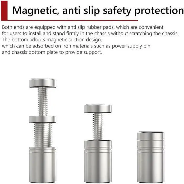 Alt view image 2 of 7 - VC-16 Graphics Card Support Bracket Magnetic Protection Graphics Card Bracket Telescopic Anti Slip for ATX / M-ATX / ITX